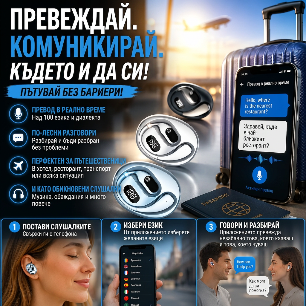 Умни Превеждащи Слушалки TalkEasy™