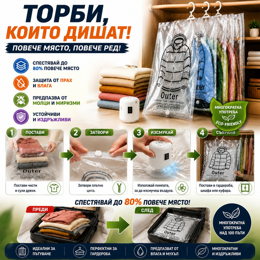 Вакуумни Торби За Съхранение SpaceBag™