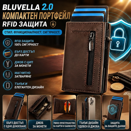 Компактен RFID Портфейл SafeWallet™