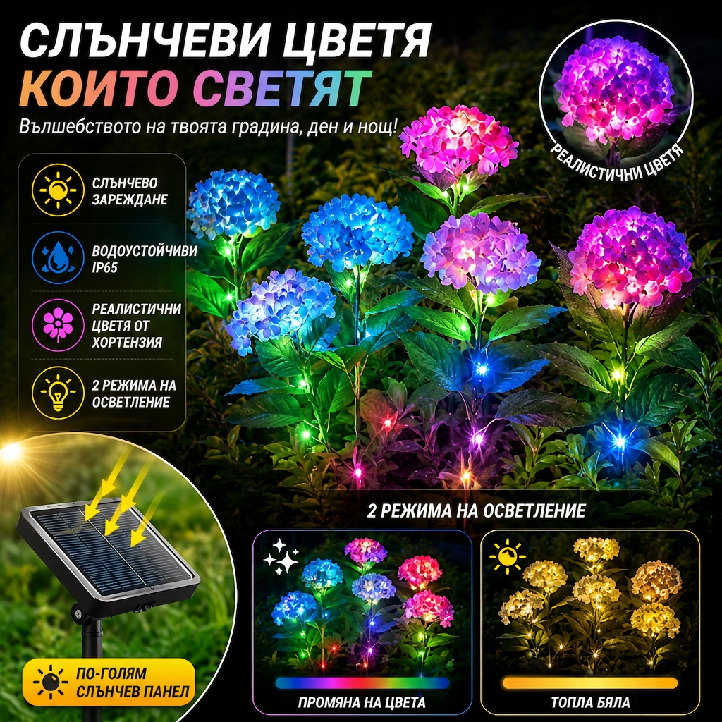 GlowBloom™ – Декоративни Соларни Цветя